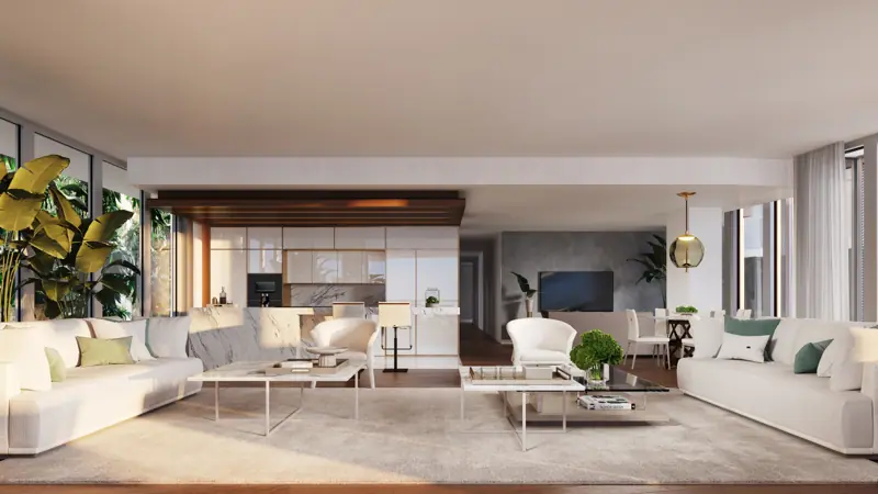 Monad Terrace Model Home, Miami Beach, FL — photoreal architectural rendering 1 of 4 by MGOVIZ