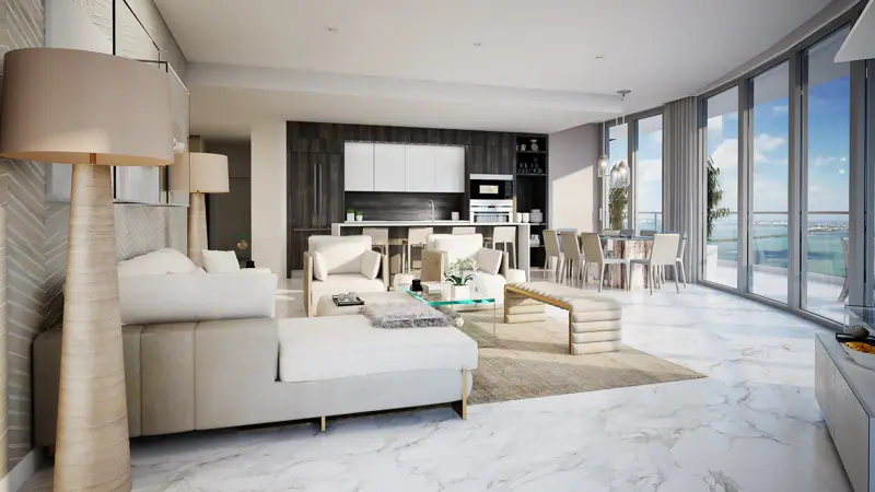 Aria on the Bay, Edgewater, Miami, FL — photoreal architectural rendering 8 of 12 by MGOVIZ