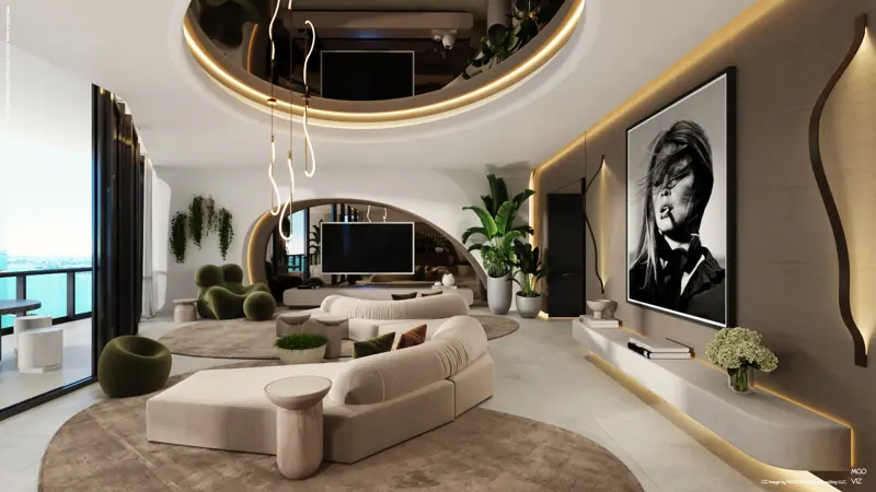 One Thousand Museum Residence 1005, Miami, FL — photoreal architectural rendering 4 of 7 by MGOVIZ