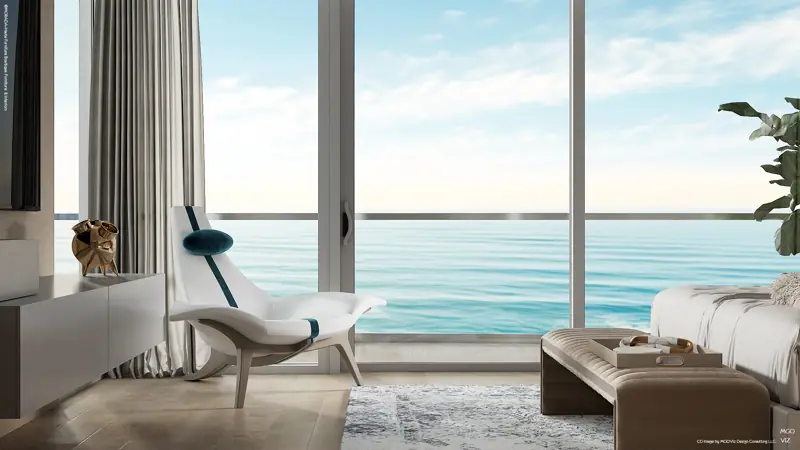 Fendi Chateau Beach, Surfside, FL — photoreal architectural rendering 4 of 7 by MGOVIZ